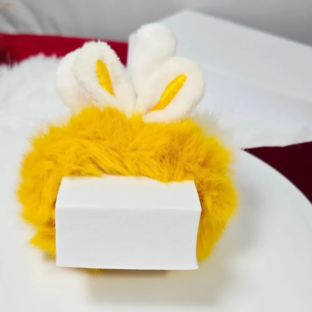 Fluffy Bunny Ear Hair Ties Faux Fur Rabbit Ponytail Holders Easter Scrunchies 2